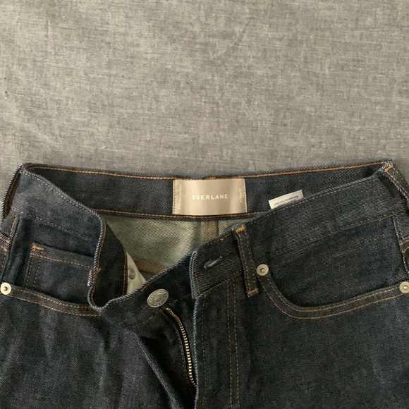 High rise, Japanese stretch denim. Indigo wash. - Picture 3 of 3